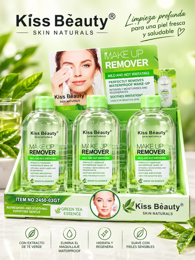 [03298 // 2450-03GT]  AGUA MICELAR LIMPIADORA FACIAL GRANDE - KISS BEAUTY 